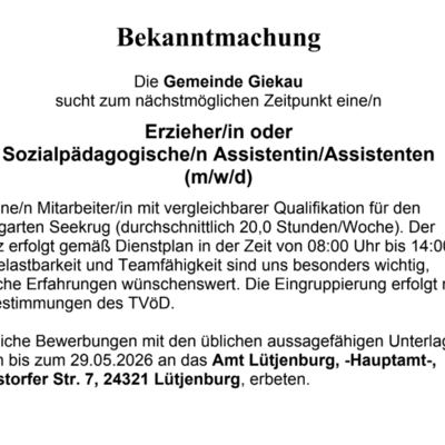 StellenanzeigeKiTa